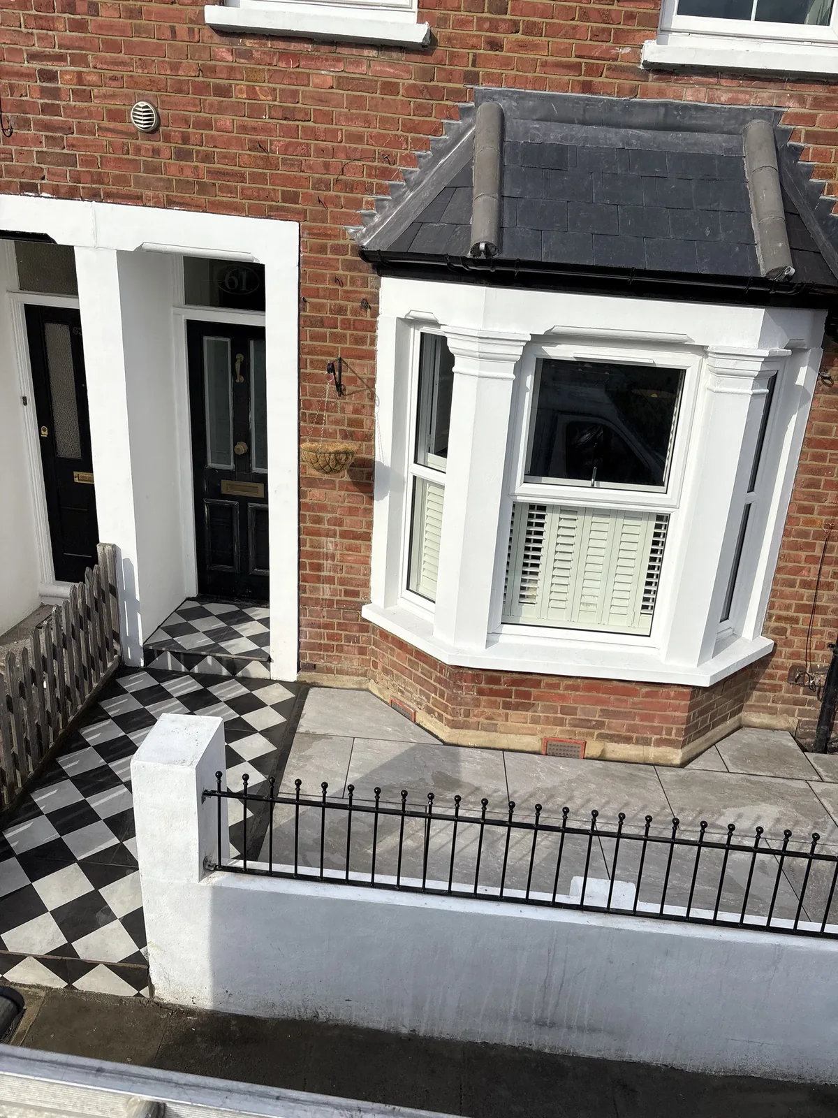 Stone steps and paving