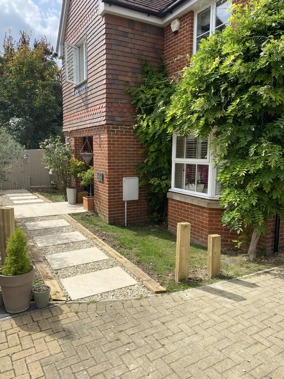 Large patio installation